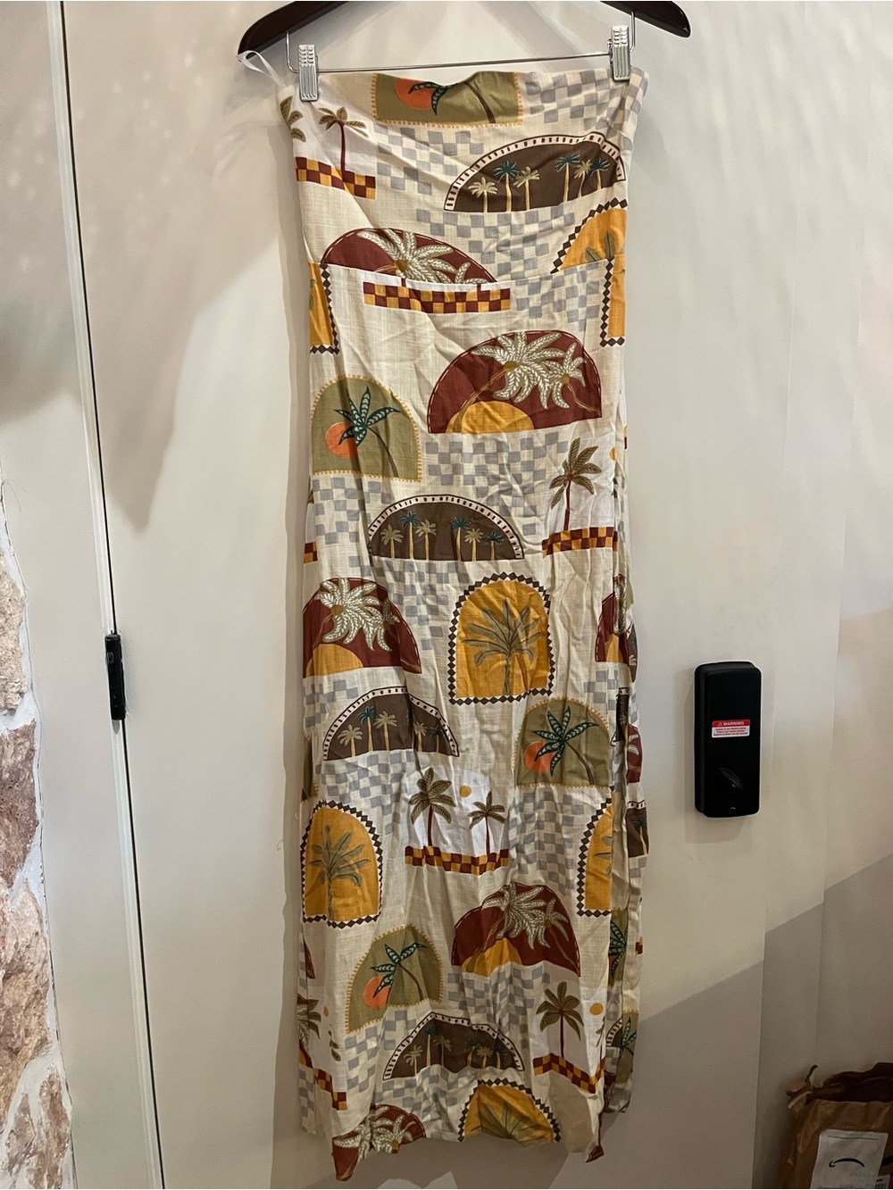 Paper Heart Beige Tropical Print Maxi Dress